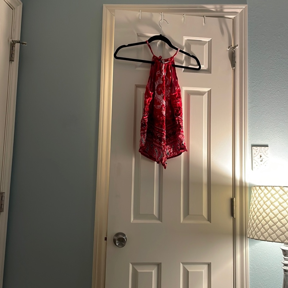 Red tank top